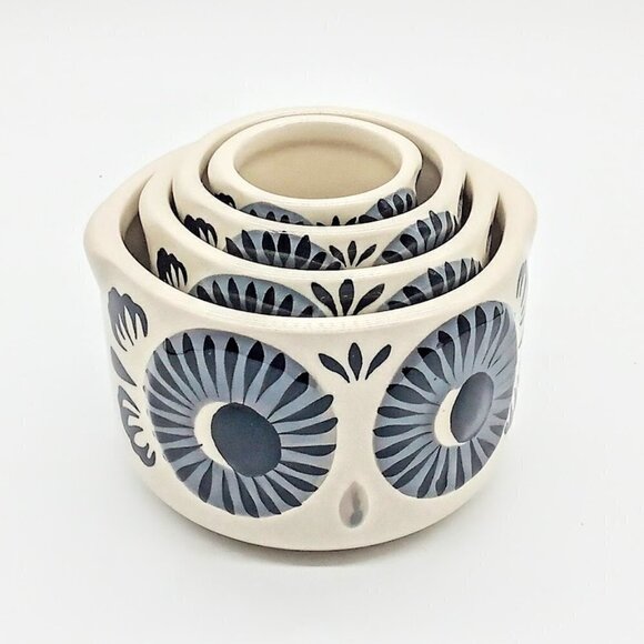 Golden Player Ceramic Stoneware Owl Nested Measuring Cup Set - Picture 2 of 8